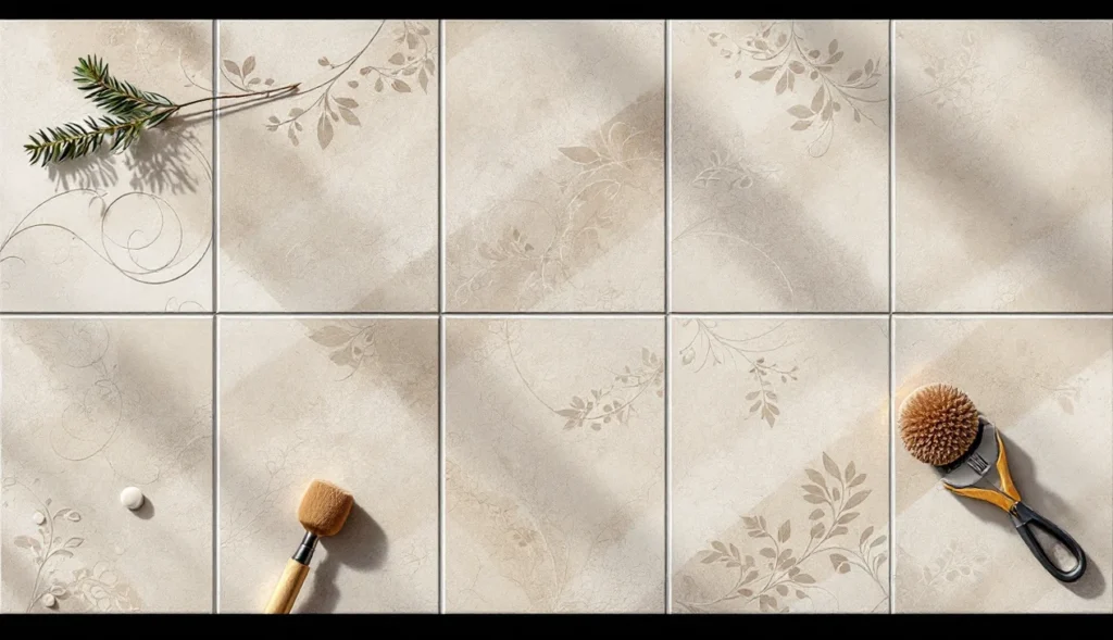 Gravure laser sur carrelage en céramique avec motifs créatifs