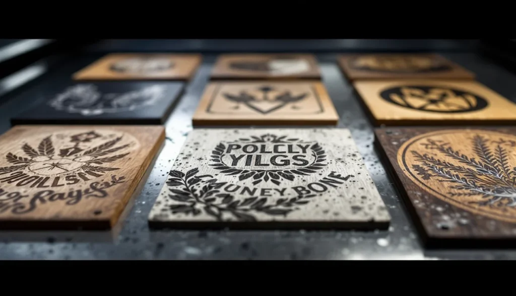 Exemples de polices pour gravure laser sur différents matériaux