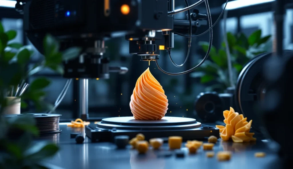 Impression 3D caoutchouc en action avec une pièce flexible