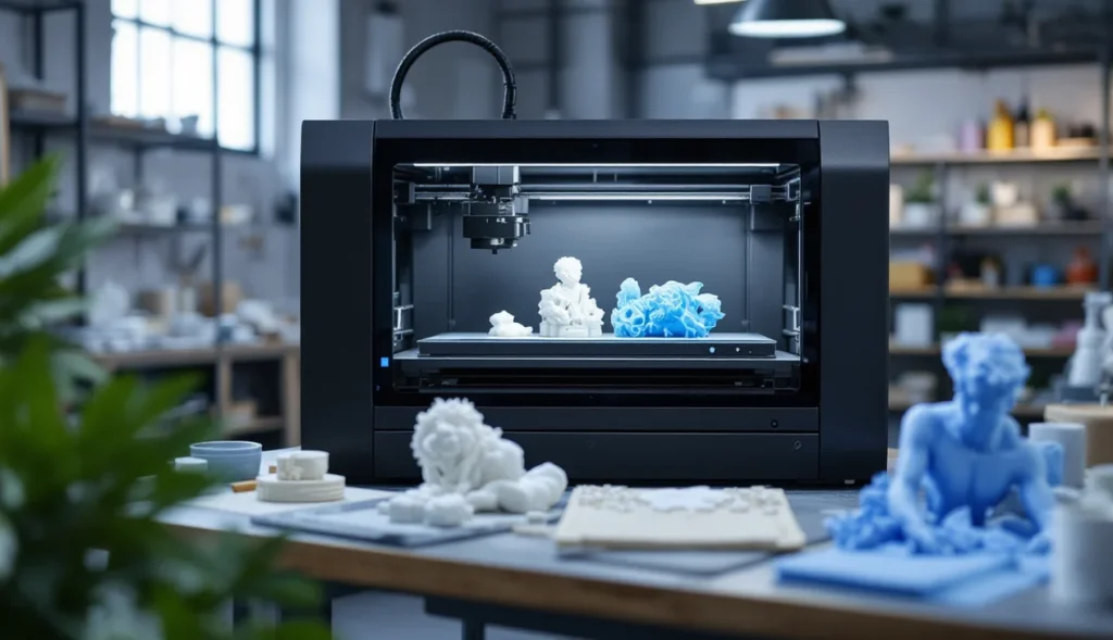 Imprimante 3D 1000x1000x1000 mm en action avec impression volumineuse