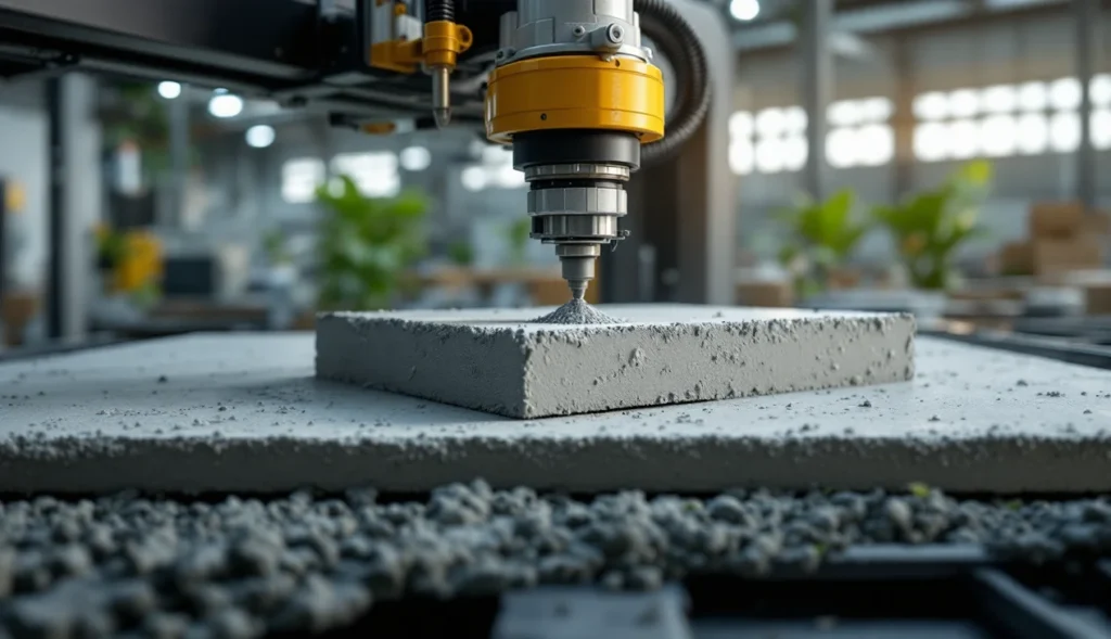 Imprimante 3D béton en action sur un chantier moderne