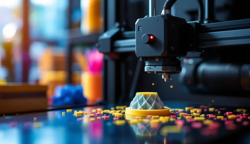 Imprimante 3D pas cher en action avec impression colorée