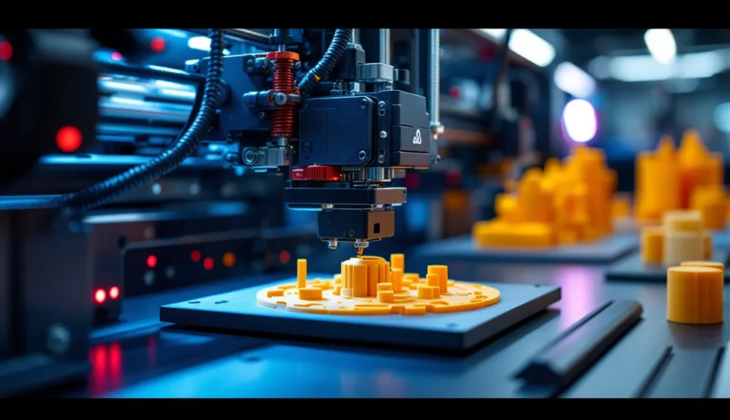 Imprimante 3D rapide en fonctionnement, illustrant la technologie moderne