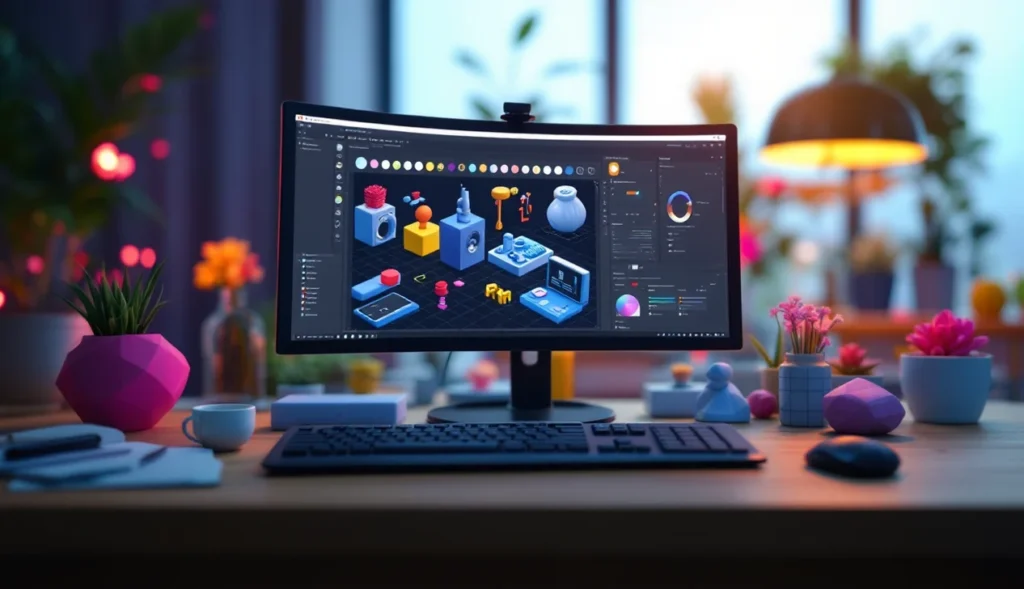 Modélisation 3D dans Blender pour impression 3D, interface utilisateur