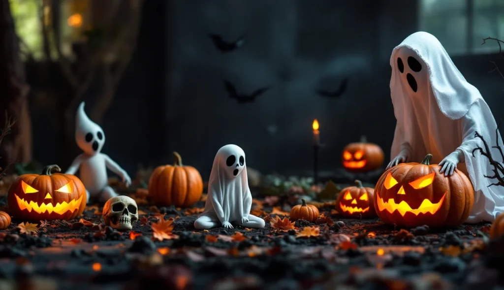 Décorations Halloween en impression 3D avec citrouilles et fantômes