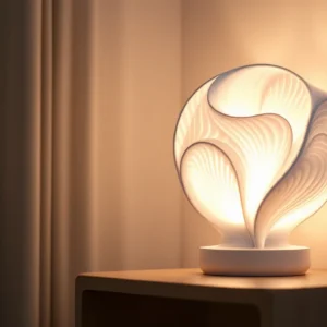 Lampe moderne imprimée en 3D avec design unique et créatif
